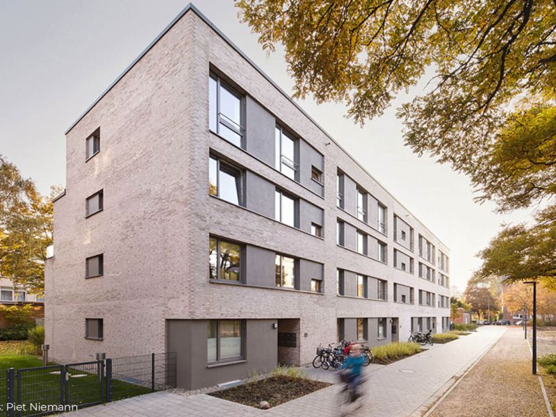 NaWoh-Qualitätssiegel – Nachhaltiger Wohnungsbau mit ibak Hamburg - Zertifizierung, Hohenfelder Terrasse Riegel Hamburg